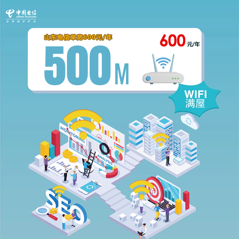  172号卡分销系统-山东电信单宽500M600元/年-172号卡推荐码77777777